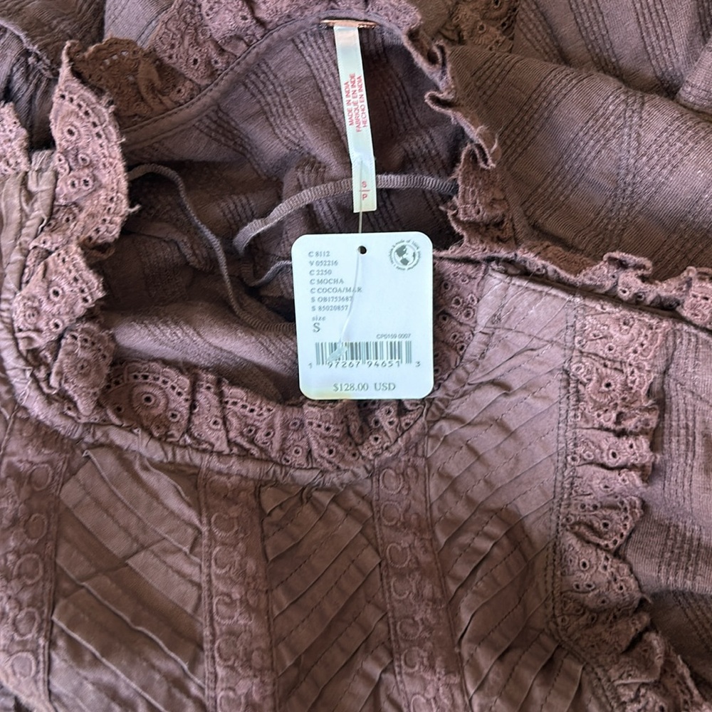 FREE PEOPLE MORE ROMANCE SHIRT TOP BLOUSE SIZE S MSRP $128.00 NWT - Picture 11 of 13